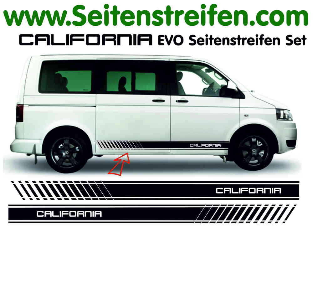VW T4 California side Stripes or T5 Decals Stickers any colour westfalia camper