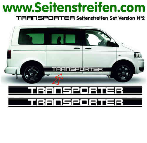 VW Bus T4 T5 T6 Transporter XL Seitenstreifen Aufkleber Set  - Art.Nr.: 5115