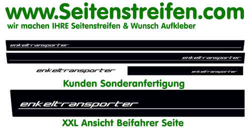 VW Bus T4 T5 Enkeltransporter Seitenstreifen Aufkleber Komplett Set Art.: Nr.: 5041
