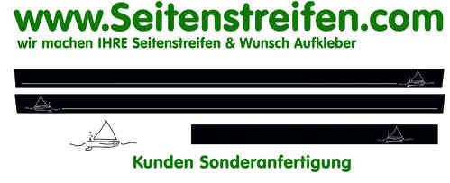 Segeln - Seitenstreifen Komplett Set für VW Bus T4 & T5 - Sonderanfertigung Art.Nr.: 5042