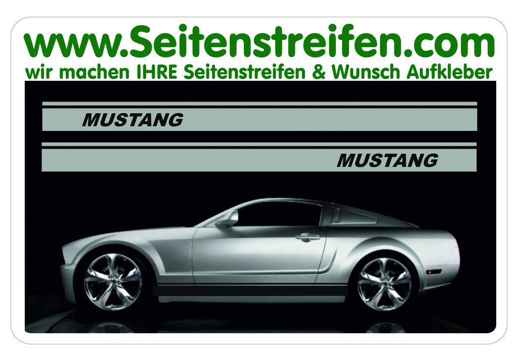 Ford Mustang Sticker bande latérale autocollant ensemble complet N° 5053