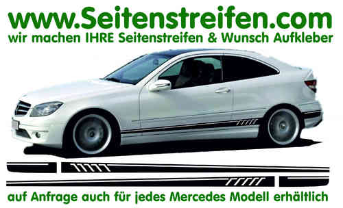 Mercedes-Benz CL 203 & CLC - 507 Replika Seitenstreifen Dekor Aufkleber Set Art:Nr: 7868
