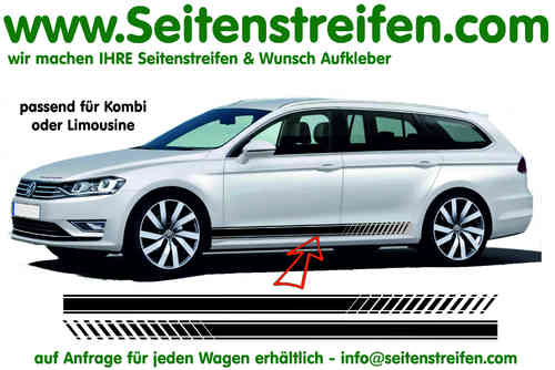VW Passat EVO Seitenstreifen Aufkleber Dekor Set - Art.Nr.: 9869