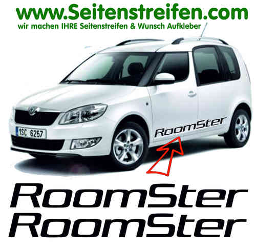 Skoda Roomster - RoomSter - Side Stripe Sticker  Decal Set N° 4690