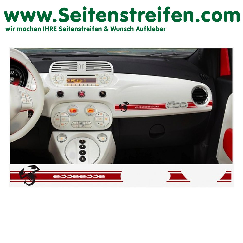 Fiat 500 - Abarth Scorpion esseesse cockpit - Graphics Decals Sticker Kit - N° 7893
