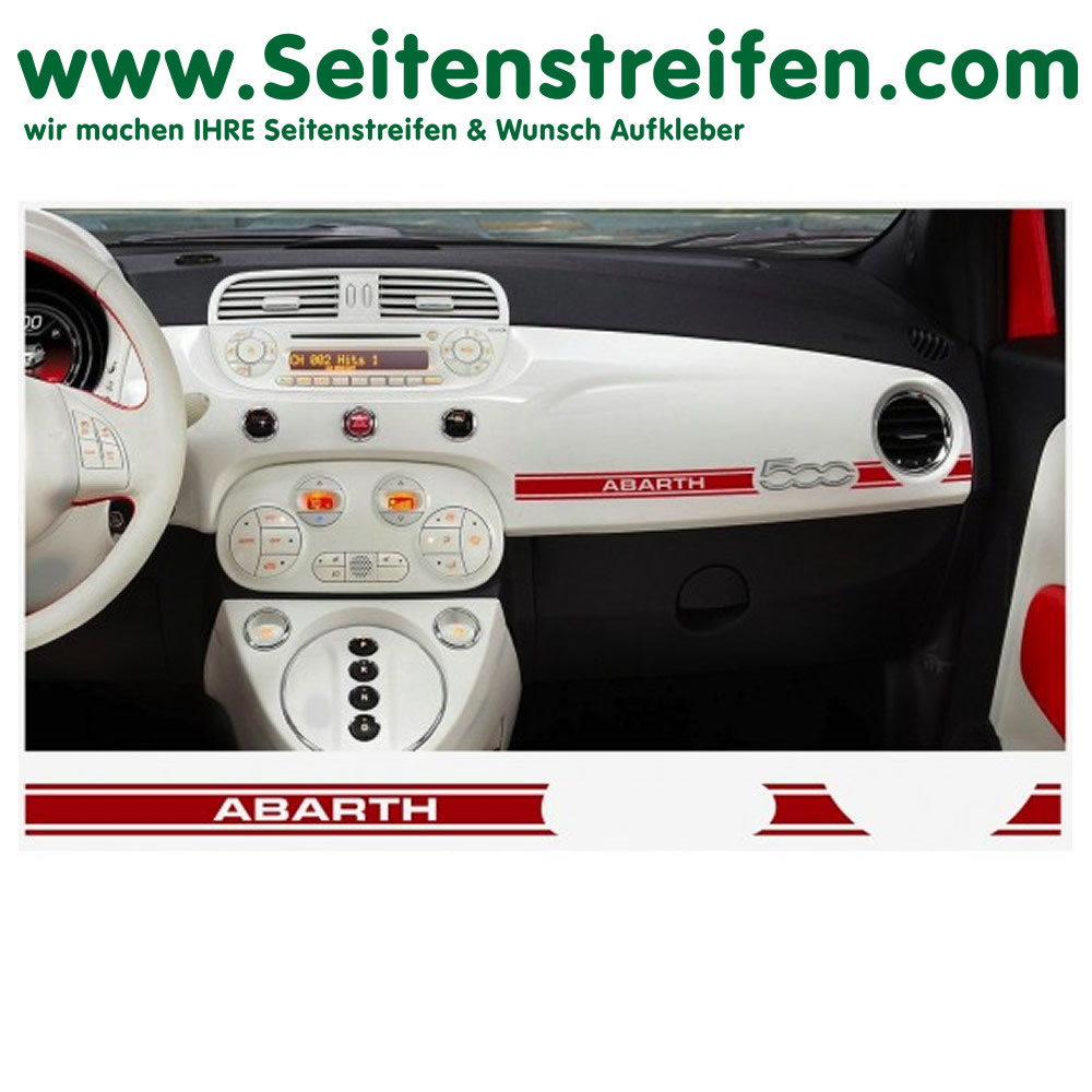 Fiat 500 Abarth - Decalcomania dell'armatura adesivi laterali adesive auto sticker - 7894