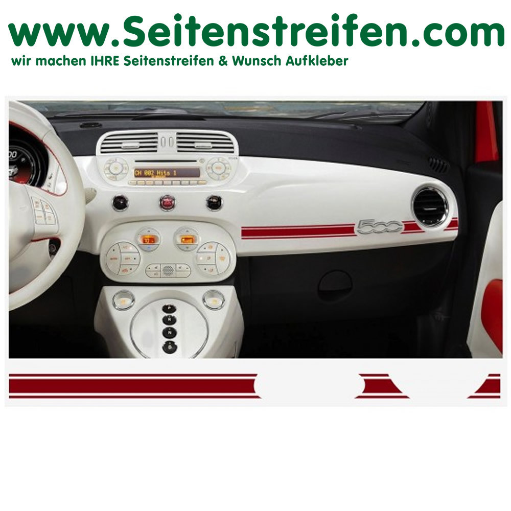Fiat 500 - Abarth 500 Cockpit - Graphics Decals Sticker Kit - N° 7895