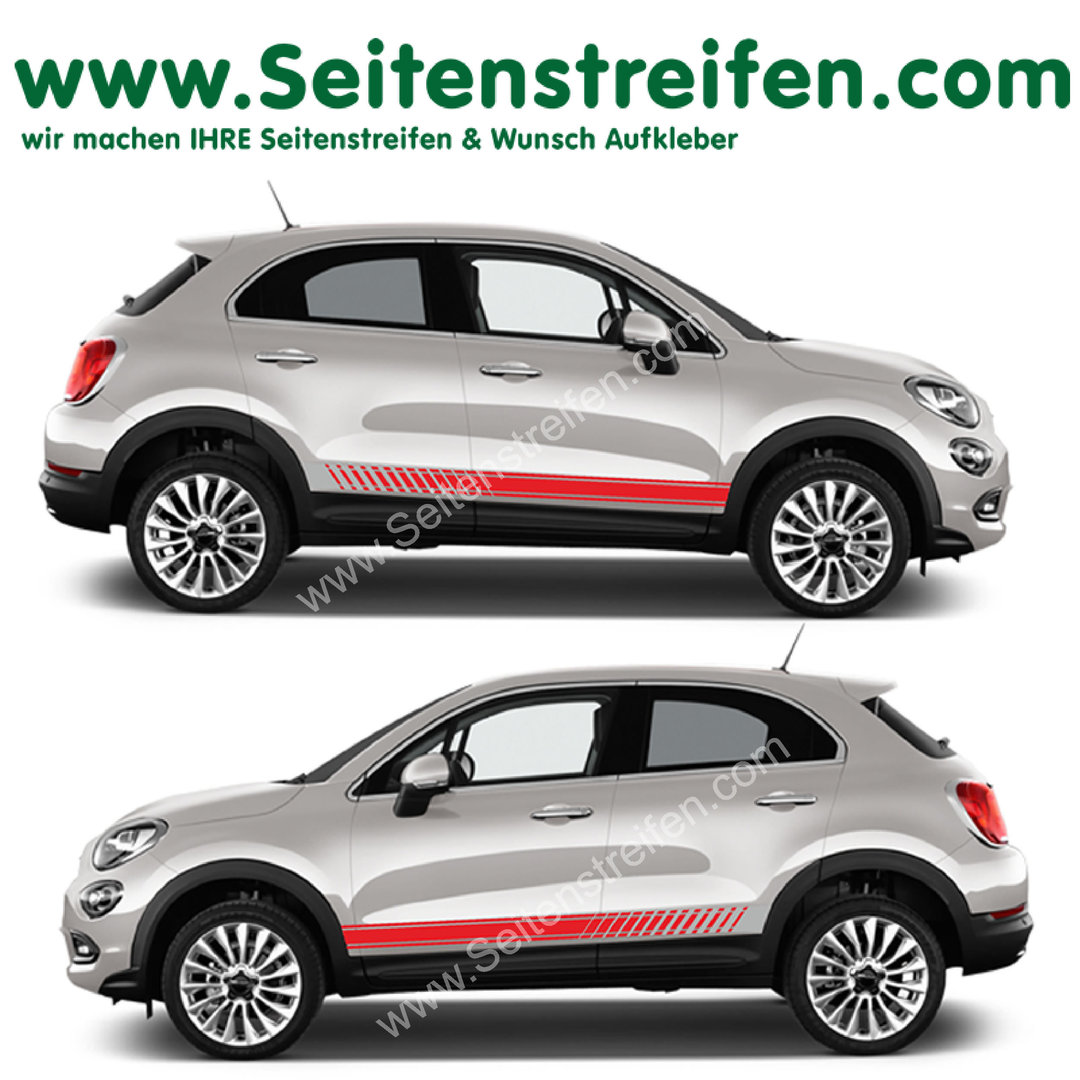 Fiat 500X Evo Seitenstreifen Aufkleber Dekor Set - Art.Nr.: 9832