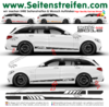 Mercedes Benz C Klasse Kombi AMG C63 S205 Edition 1 - Seitenstreifen Dekor Aufkleber Set Nr: 9840