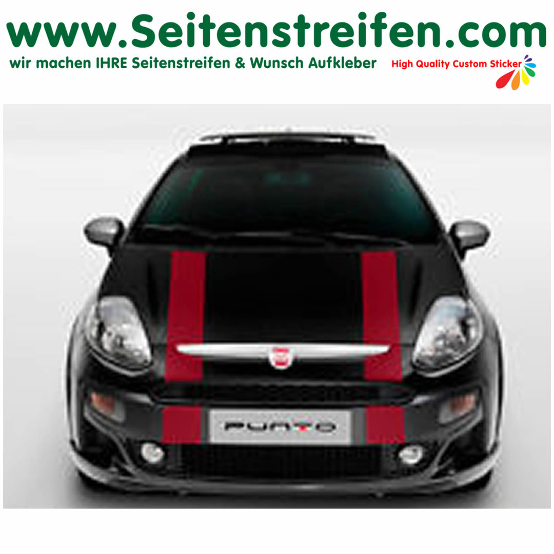 Fiat Punto / Grande Punto - EVO - Hood Rally Graphics Decals Sticker Kit - N° 2337