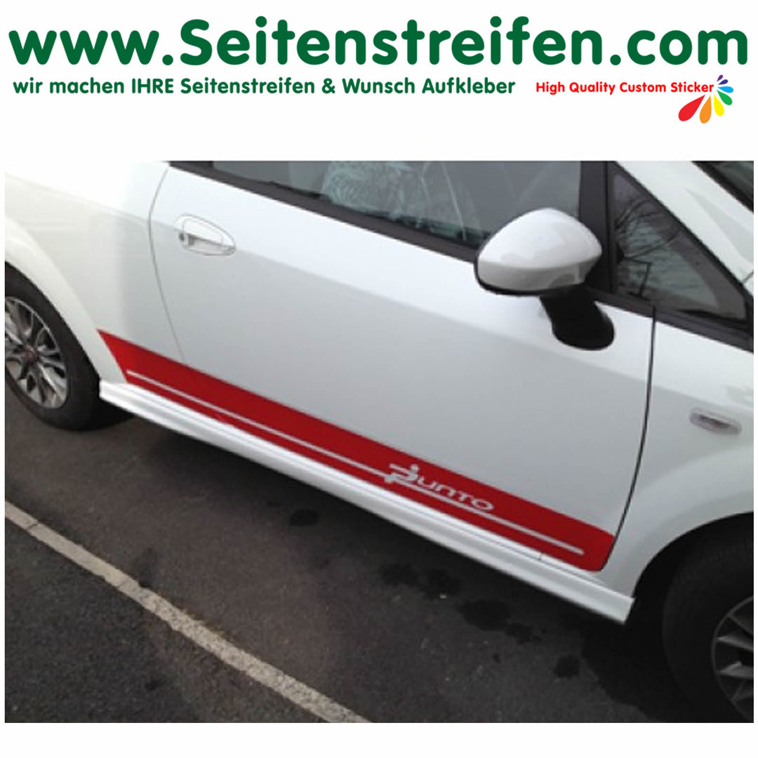Fiat Punto + Grande Punto - "PUNTO" adesivi laterali adesive auto sticker - 2338
