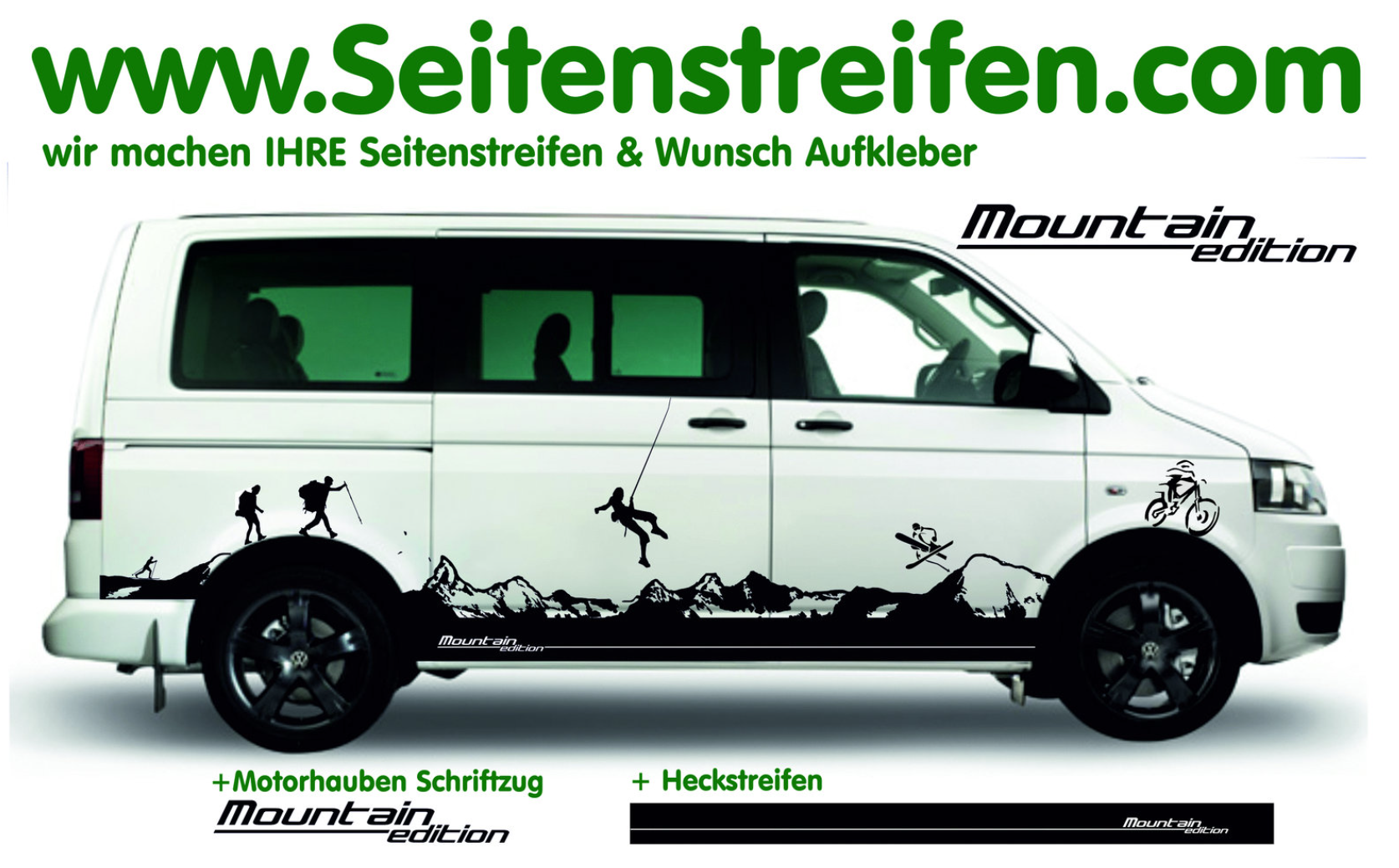 VW T4 T5 T6  - Matterhorn panorama hor - Mountain Edition - sada bočních polepů - polepy - Nº 5903