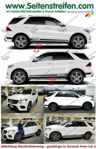 Mercedes Benz GLE / Coupe Edition 1 Seitenstreifen Dekor Set - Art.Nr.: 6111
