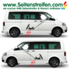 VW Bus T4 T5 T6 Kite Set Kiter - Seitenstreifen Dekor Aufkleber Komplett Set - Art. Nr.: 9520