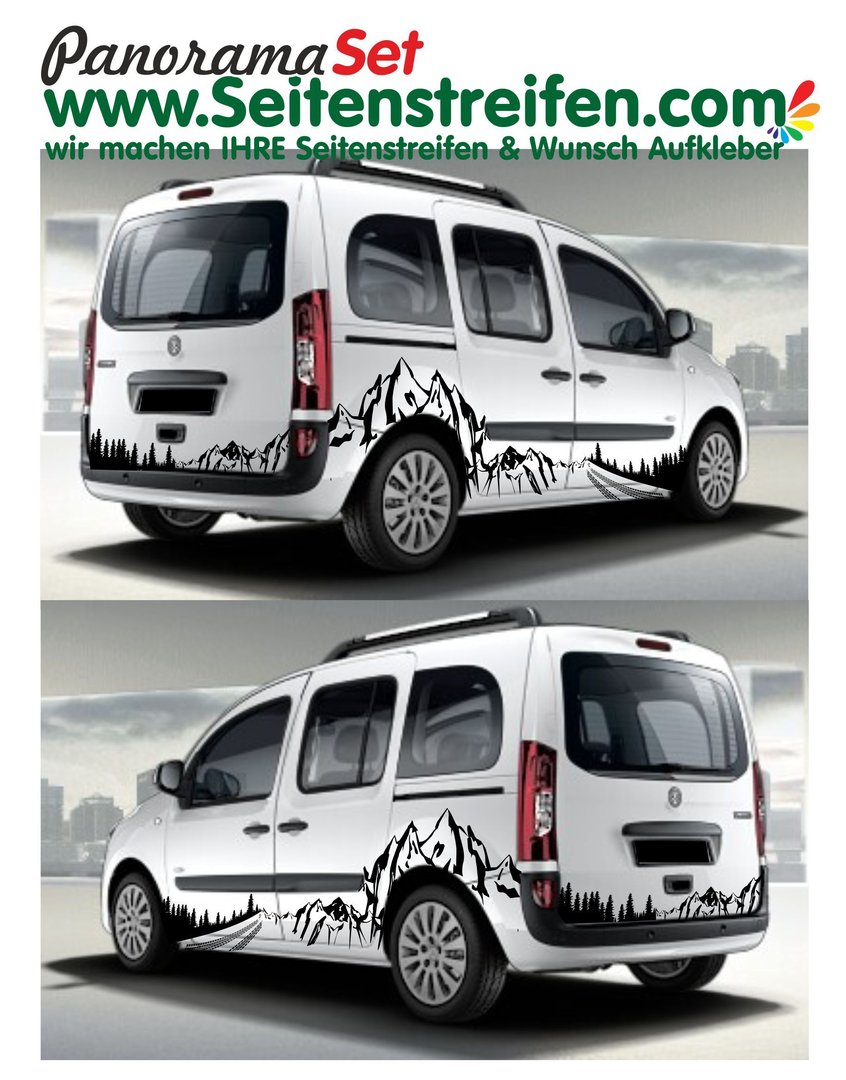 Mercedes Benz Citan - Mountain Forest  Wheels Panorama - Graphics Decals Sticker Kit - N° 850