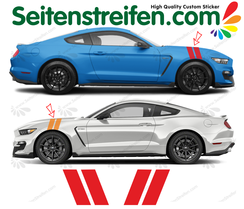 Ford MUSTANG Sticker autocollant ensemble complet set 3547