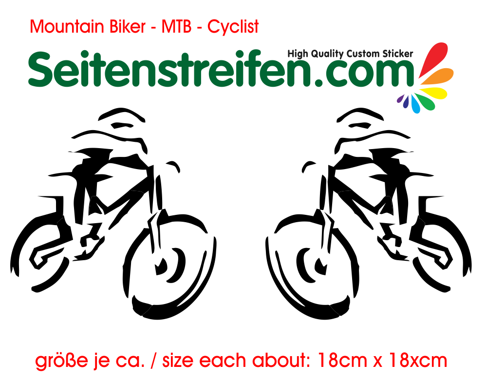 2x Biker Downhill Aufkleber Dekor Sticker  Art:Nr: M110