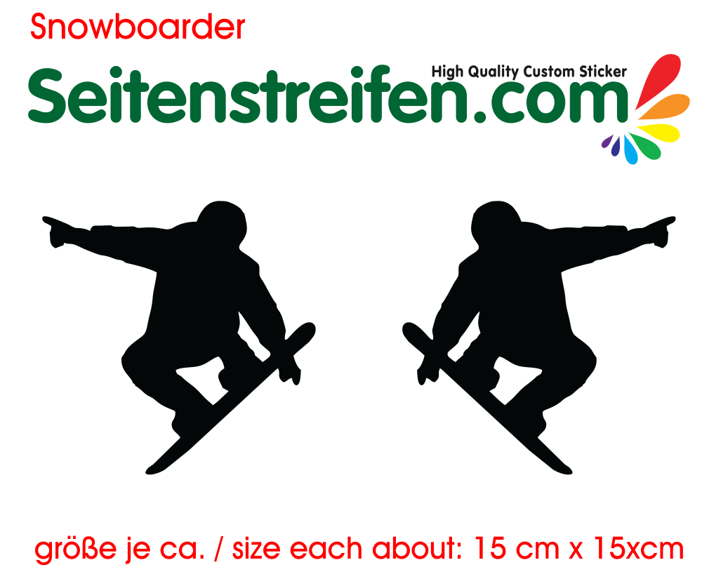 2x Snowboard Freestyle Aufkleber Dekor Sticker  Art:Nr: M125