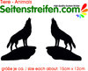 2x Wolf heulen Aufkleber Dekor Sticker  Art:Nr: M143