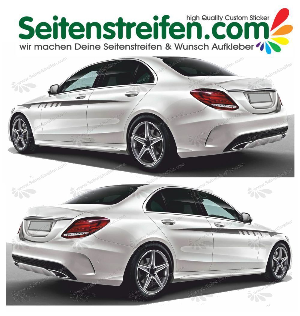 Mercedes Benz Třída C Limuzína - Sport Line Edition 1 2020 - sada bočních polepů - polepy - N° U2004