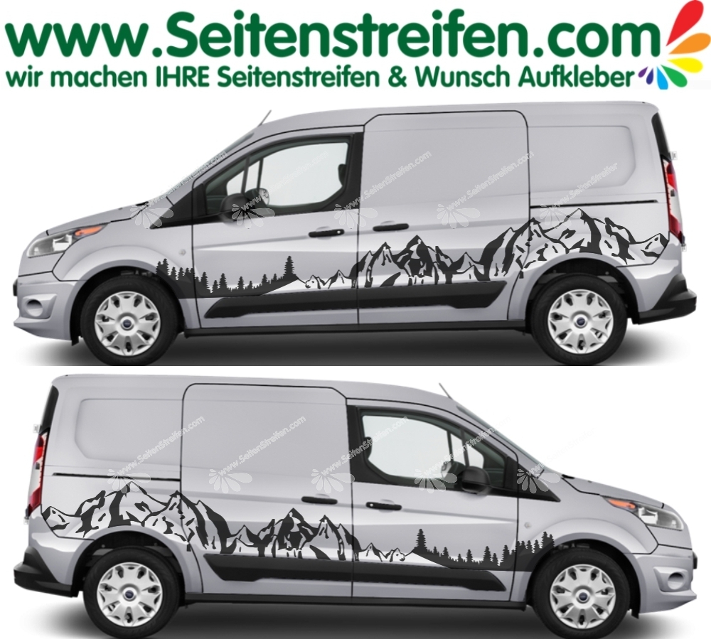 Ford Tourneo Connent Mountain Forest Outdoor Graphics Decals Sticker Kit - U3004