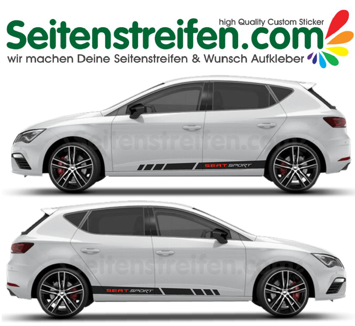 Seat Leon - tutti i tipi Sport adesivi laterali adesive auto sticker - U2033