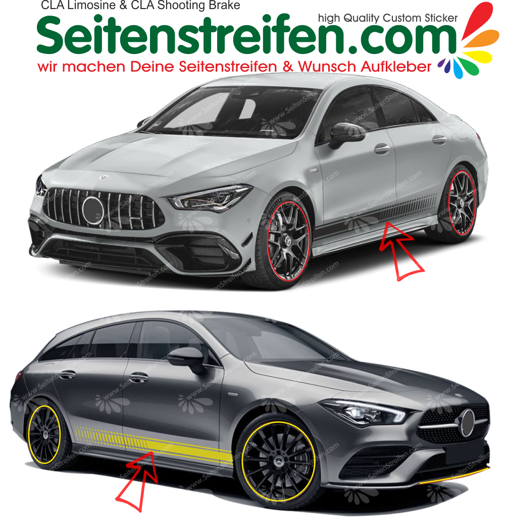 Mercedes Benz CLA / CLA Shooting Brake - EVO  Graphics Decals Sticker Kit - N° 7071