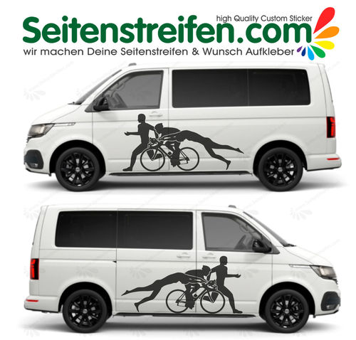 VW T4 T5 T6 - Triathlon Edition XXL - bande latérale autocollant sticker set - 2028
