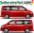 VW Bus T4 T5 T6 - Beach Edition - Sonne in orange - Seitenstreifen Aufkleber Set - 2119