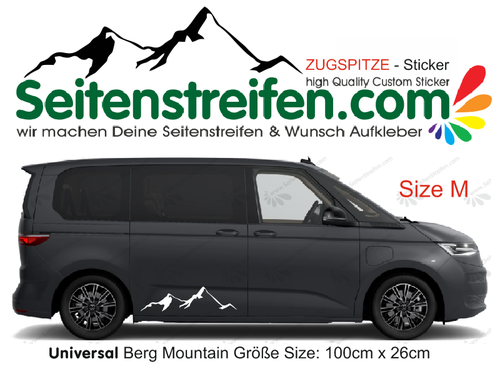 Zugspitze Motif montagne Alpes, campeur, caravane, van, voiture autocollant sticker - 8401