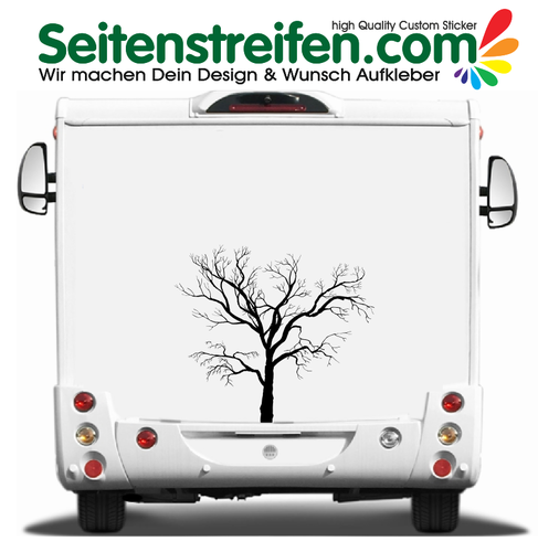 albero 115x102cm - Camper furgone automobile adesivi strisce laterali adesive auto sticker - 9903