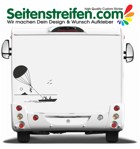 Parasailling - Karavan, dodávka, autobus, auto polepy výzdoba sticker  - 9910