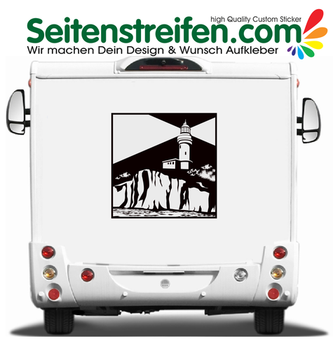 Faro 120x120cm - Camper furgone automobile adesivi laterali adesive auto sticker - 9949