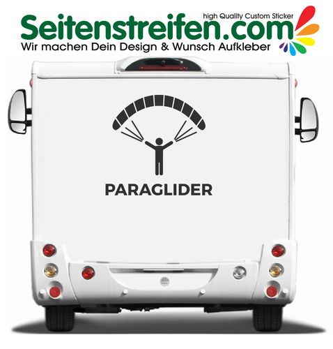 Paraglider  Gleitschirm 120x112cm Wohnmobil, Camper, Van, Bus, Auto,  Aufkleber Dekor Sticker 9953