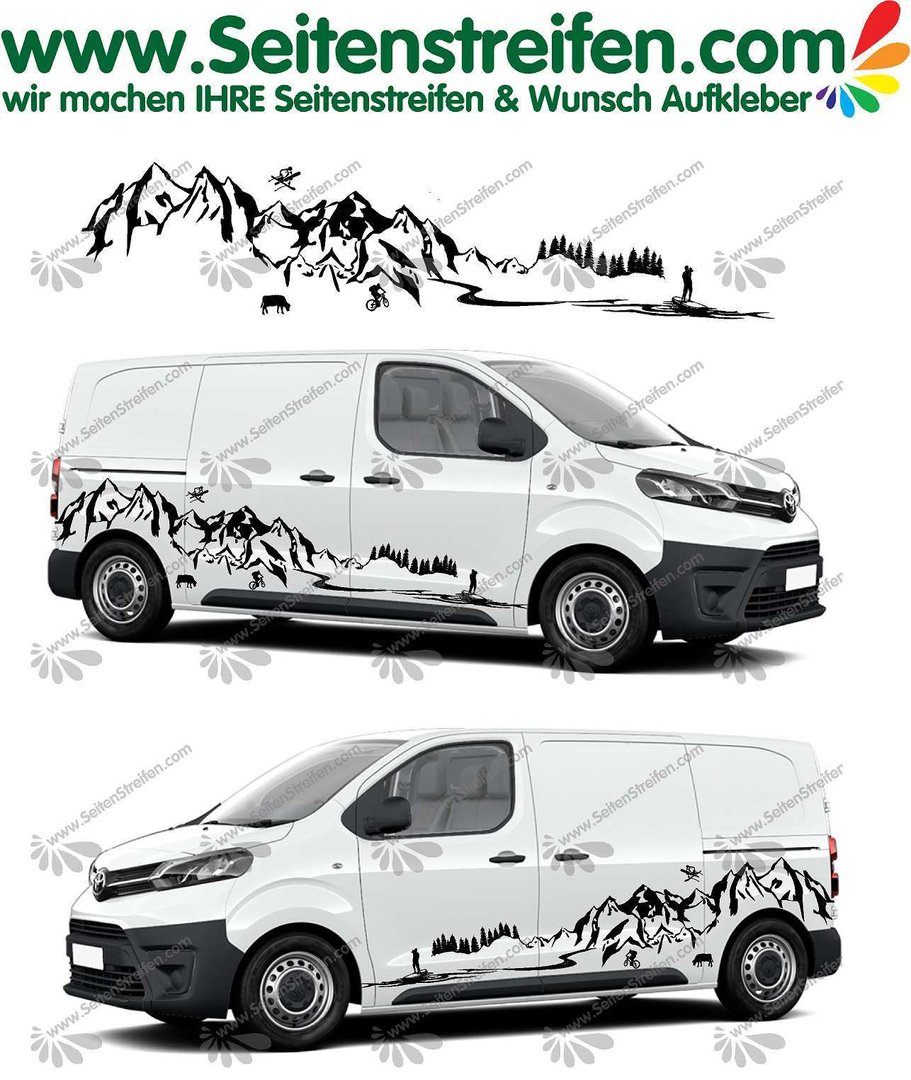 Opel Zafira Life SUP, hory, jezero, venkovn, sticker, nálepka na auto U5011