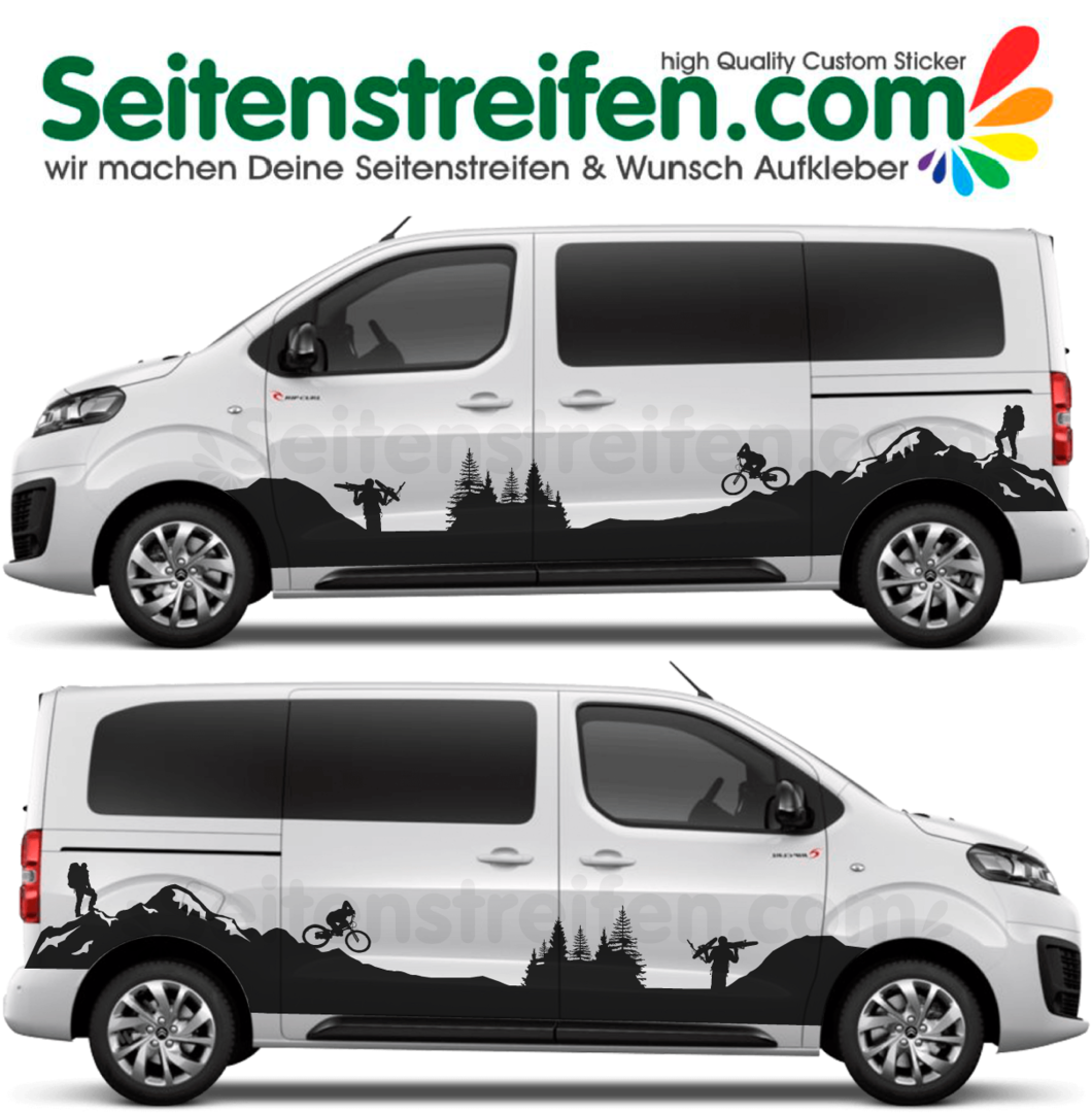 Toyota ProAce Verso MTB Mountain Outdoor Downhill  Graphics Decals Sticker Kit - 5326