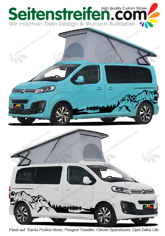 Toyota ProAce Verso Black Forest Edition - Graphics Decals Sticker Kit - 3107