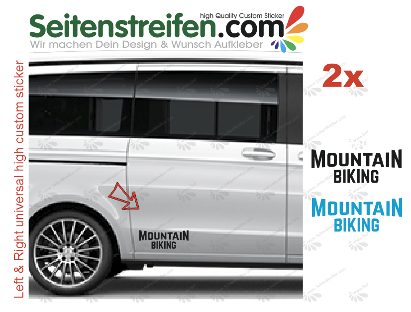 Mountainbike MTB Downhill - adesivi laterali adesive auto sticker - UN1011