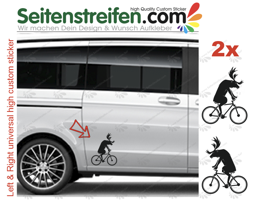 Mountainbike MTB Downhill - adesivi laterali adesive auto sticker - UN1012