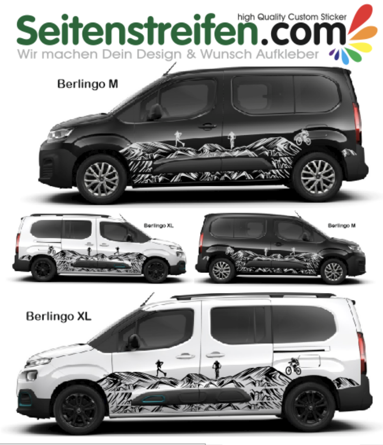Peugeot Rifter - Mountains Sport MTB Running outdoor sticker, graphics decals sticker kit - 2232