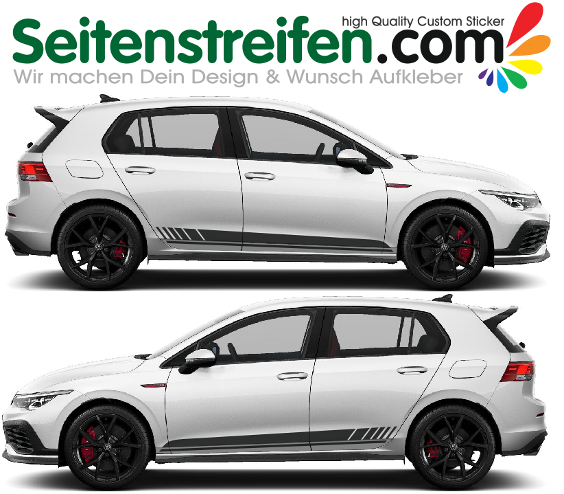 VW Golf / Golf GTI sada bočních polepů - polepy - sticker set