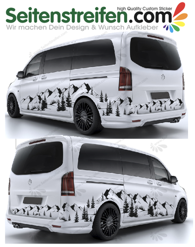 Mercedes V Klasse / Vito Outdoor XXL Alpi Montagna Mountain adesivi adesive auto sticker