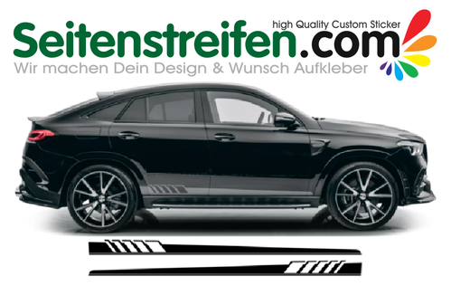 Mercedes Benz GLE / Coupe AMG Seitenstreifen Dekor Set - Art.Nr.: 6555
