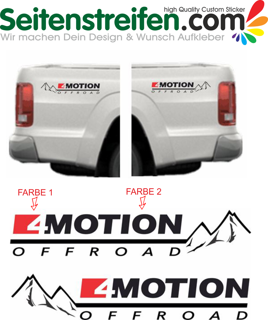 VW Amarok 4 Motion Off Road Stickers -  Aufkleber Dekor Set - A2026